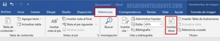 Cómo poner pie de foto en Word Desafío Inteligente