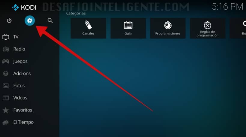ajustes en kodi