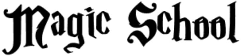 letra harry potter magic school