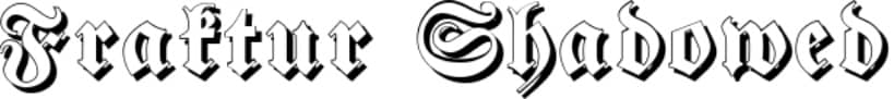 letras con sombra fraktur shadowed