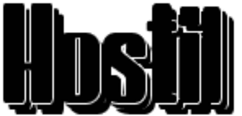 letras con sombra hostil