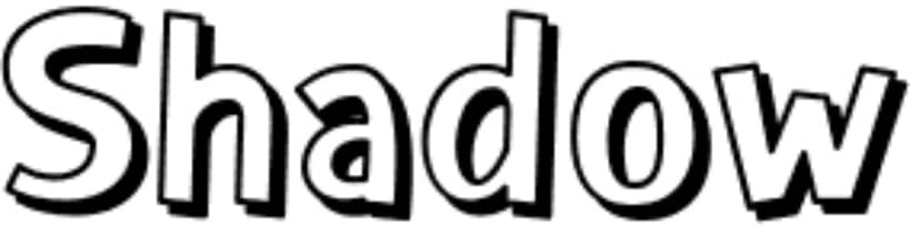 letras con sombra shadow