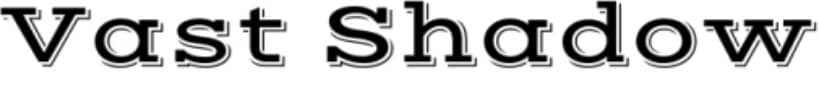 letras con sombra vast shadow