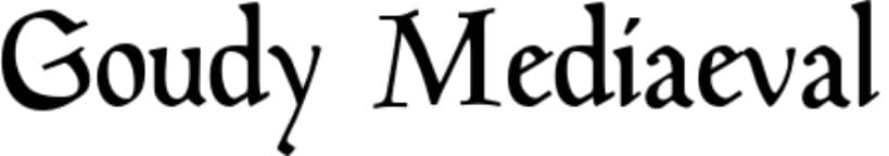 letras medievales goudy mediaeval