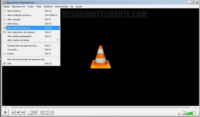 abrir ubicación de red vlc