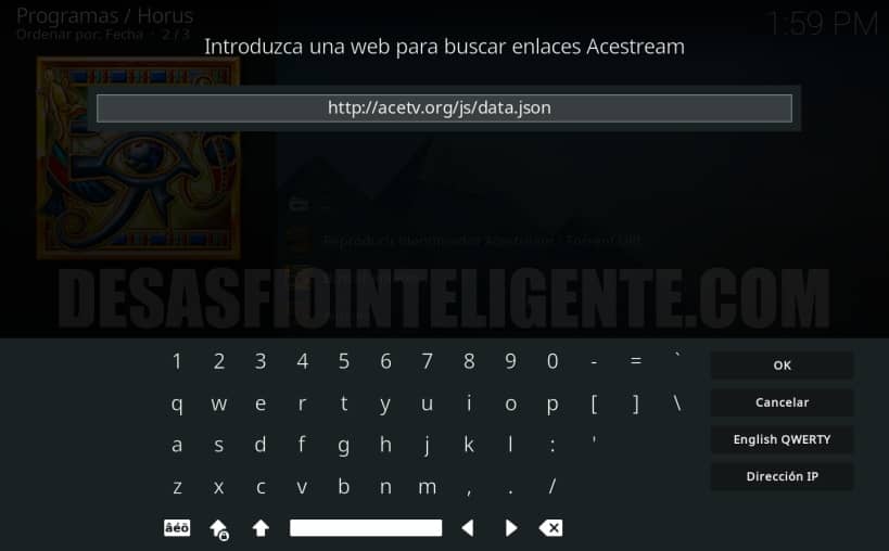buscar enlaces en horus