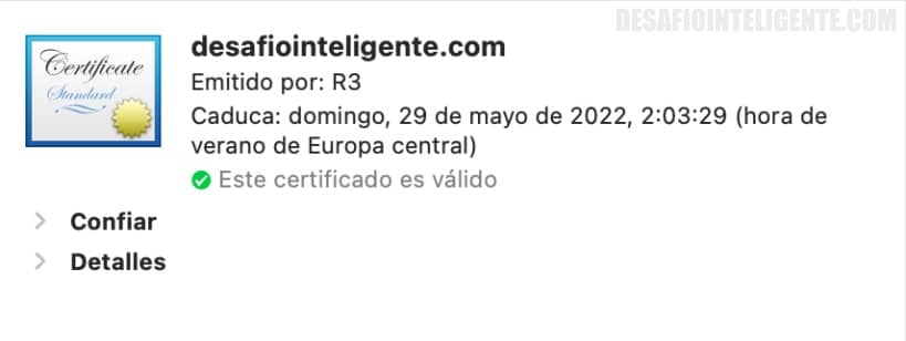 certificado ssl desafiointeligente