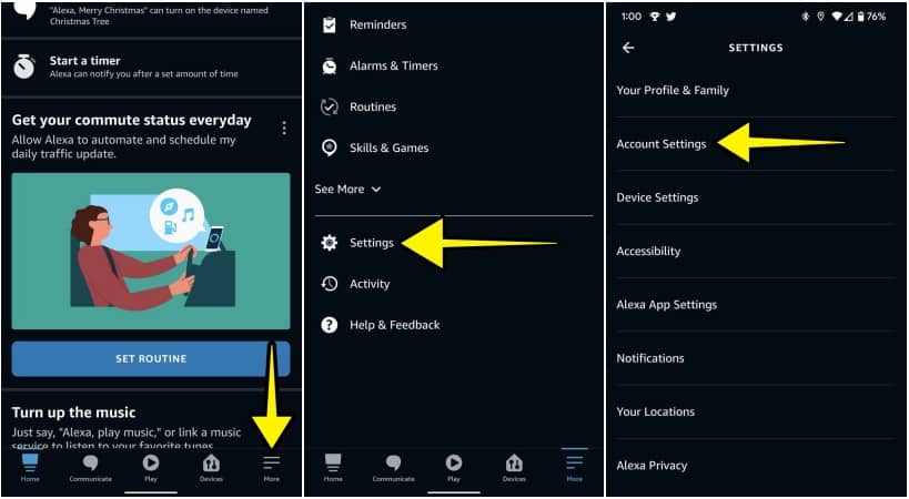 configuración de alexa