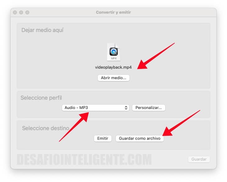 convertir emitir en vlc
