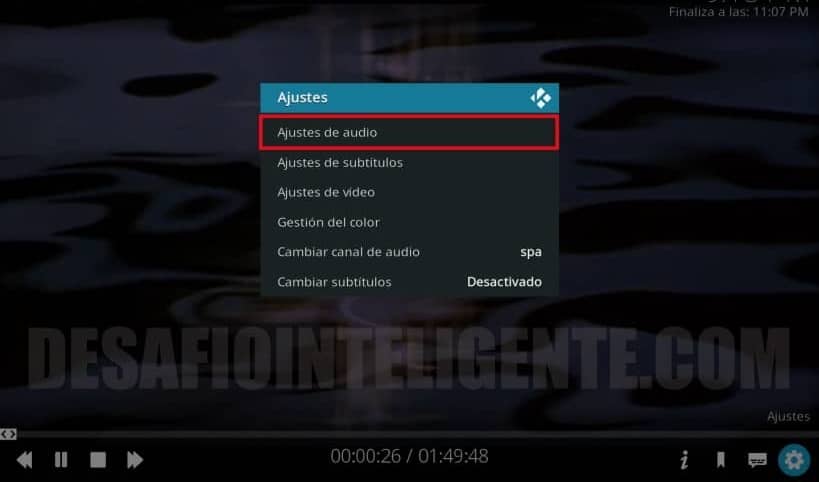 Menu Ajustes De Sonido En Uptobox