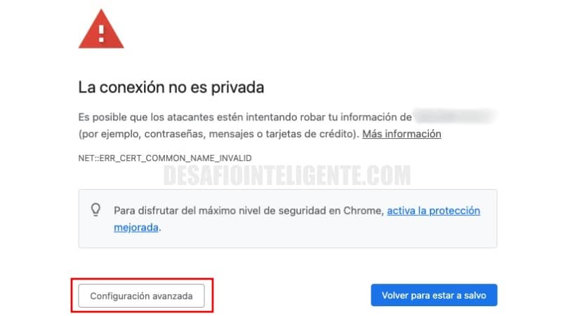 opciones avanzadas NET err_cert_authority_invalid