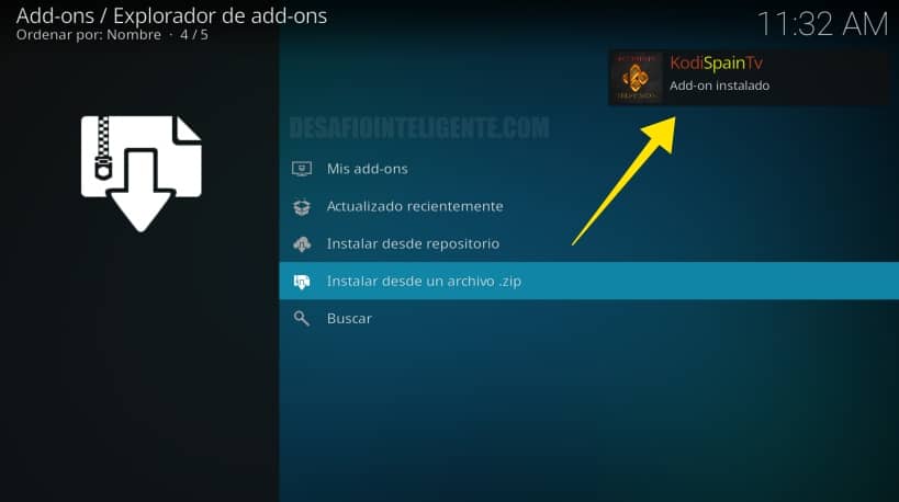 kodispain instalado desde repo
