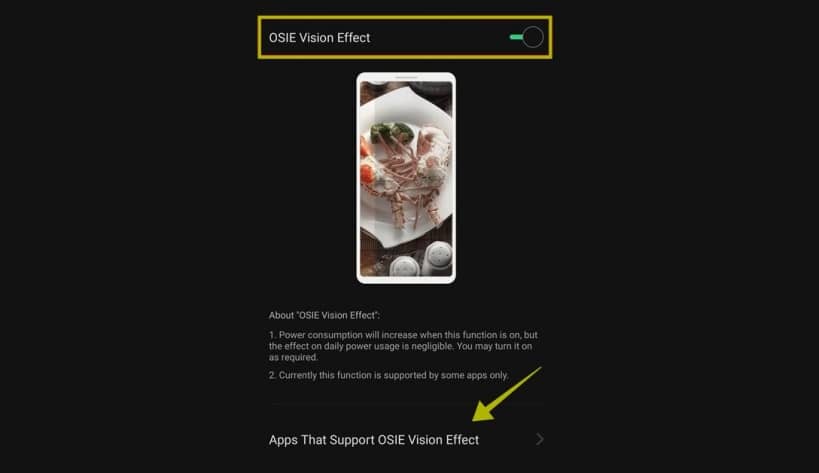 habilitar Efecto Visual OSIE