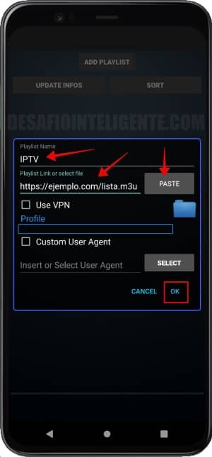 añadir lista a IPTV Extreme