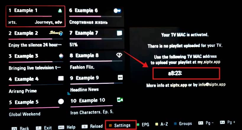 Dirección Mac En Smart IPTV