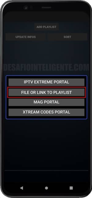 file or link to playlist