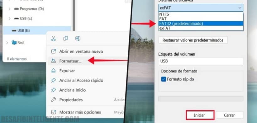 formatear usb en windows