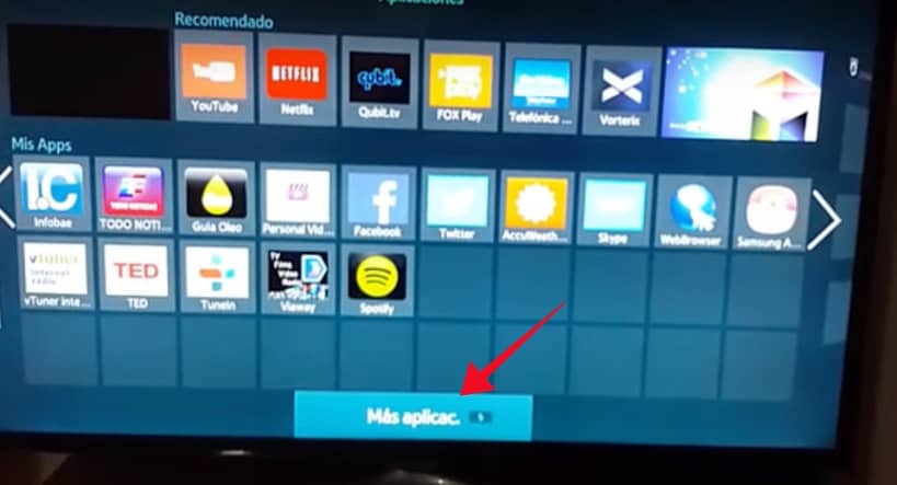 Menu Apps Samsung Tv