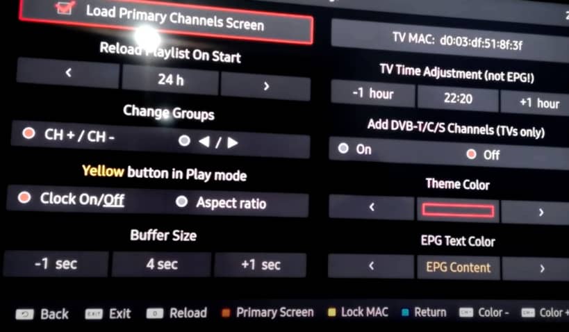 Menu Setting En Smart Iptv