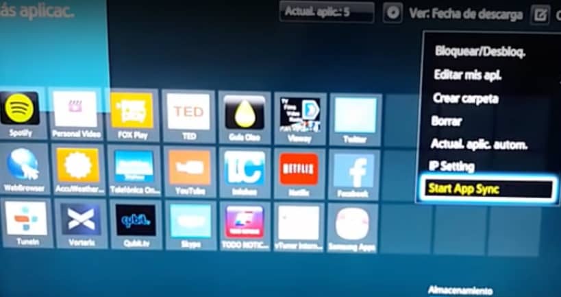 Start App Sync Samsung
