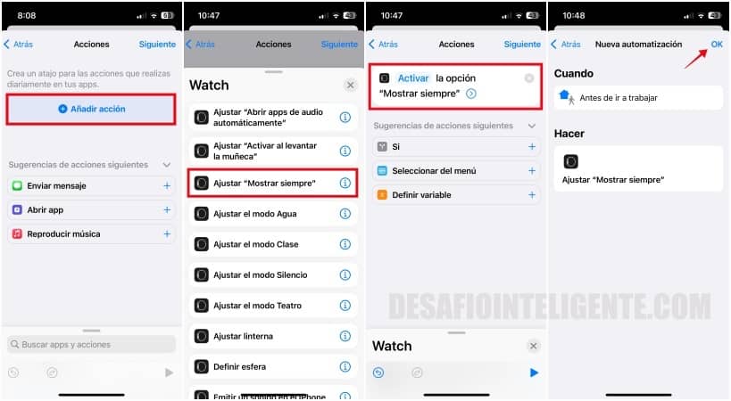 Atajo Apple Watch Pantalla Siempre Activa 2
