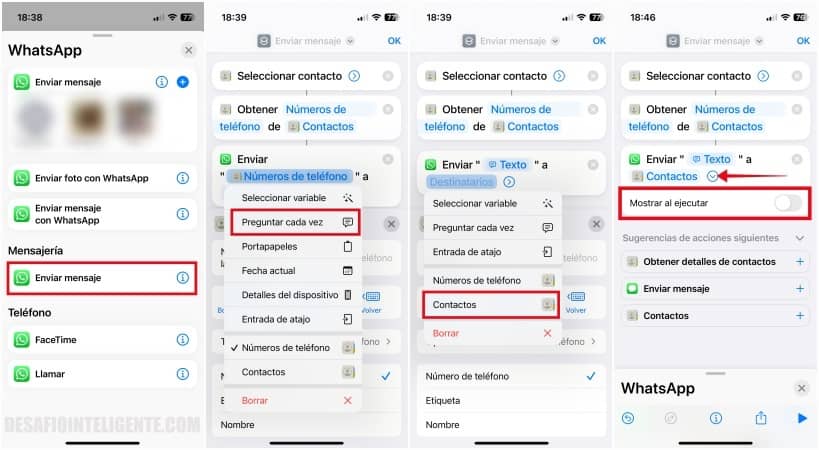 Atajo Enviar Whatsapp Apple Watch 3