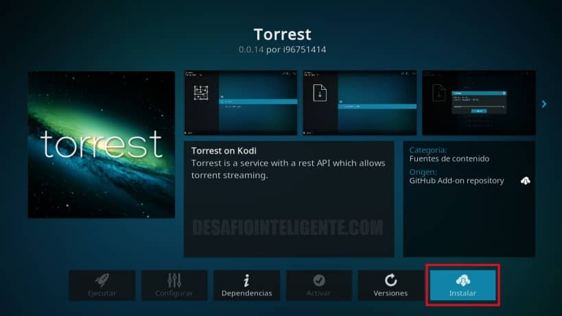 Instalar Addon Torrest En Kodi