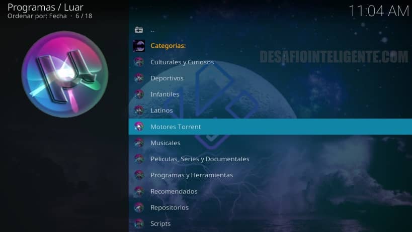 Menu Motores Torrent En Luar