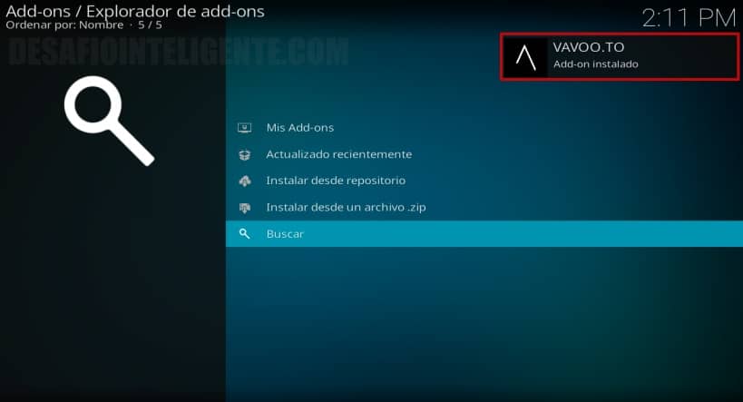 Instalación De Vavoo En Kodi Completada