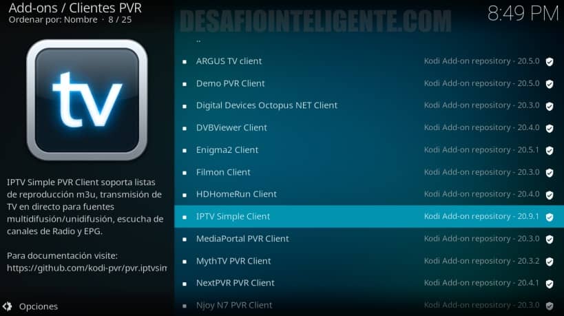 Iptv Simple Client En El Listado
