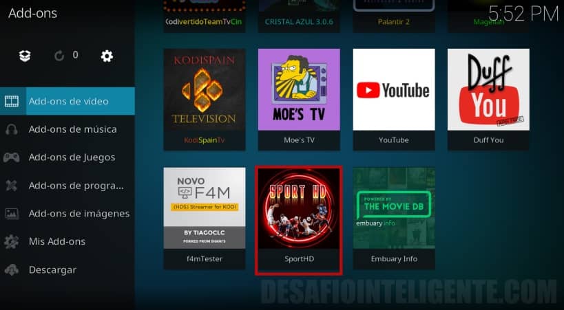 Addon Sports Hd En Add Ons De Video