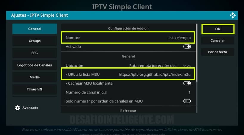 Configurar Pvr Iptv Simple Client