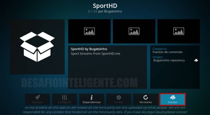 Instalar Addon Sports Hd En Kodi