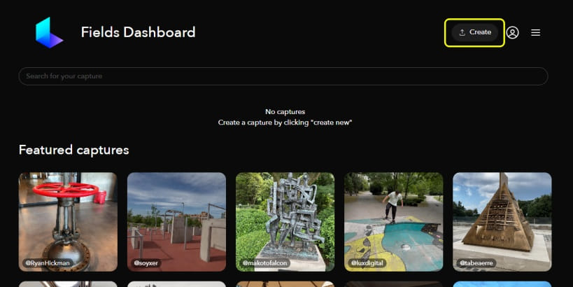 Crear Captura Luma Ai