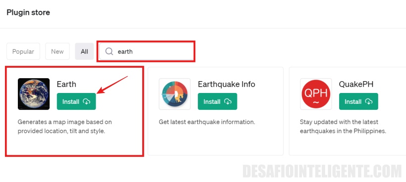 Earth En Chatgpt Plugin Store