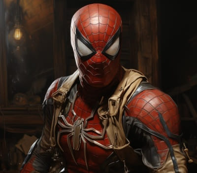 Midjourney V5.2 Spiderman Zoom Out