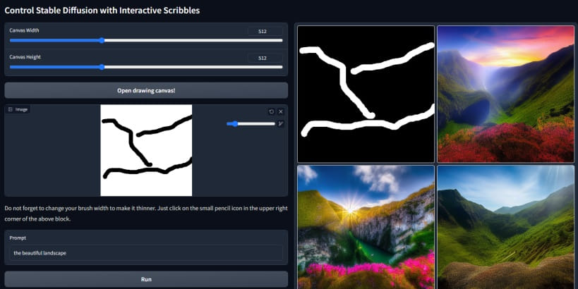 Modelo Interactive Scribbles De Controlnet V1 1