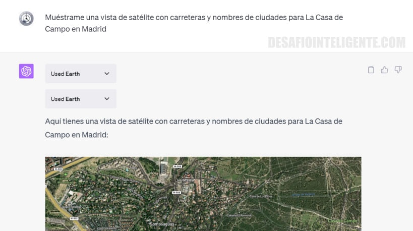 Muestrame Una Vista De Satelite Con Carreteras