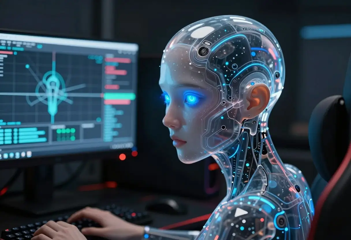 Ia Femenia Usando Pc Gamer